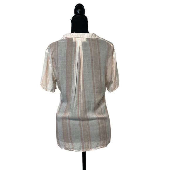 #232 ANTHROPOLOGIE CLOTH & STONE sheer button down blouse - Picture 2 of 3